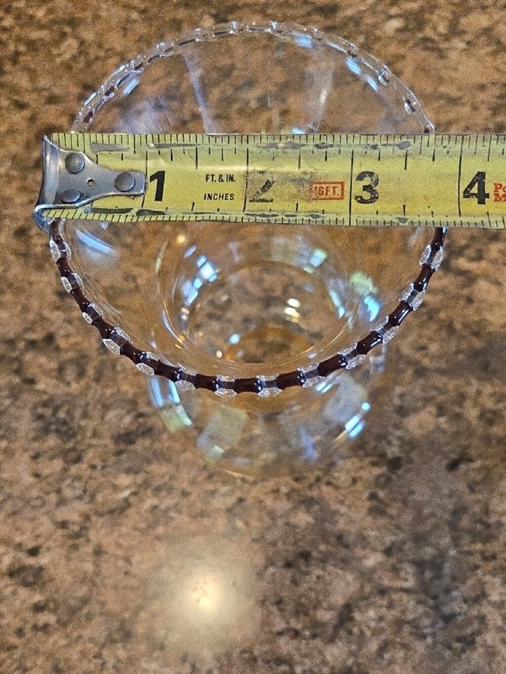 vintage glass hurricane lamp shade rippled top smoke color fancy 1 3/4" dia - Picture 6 of 7